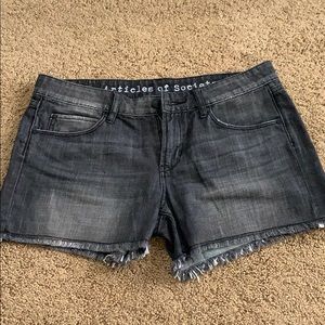 Black/gray jean shorts